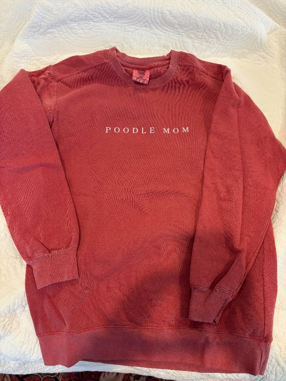 Poodle Mom Comfort Colors Sweatshirt NWOT